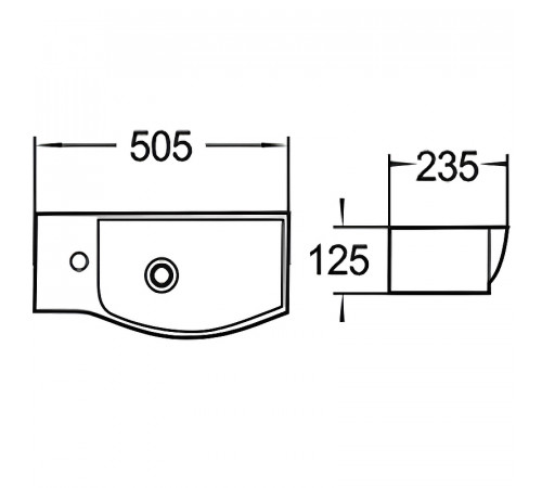 Раковина WeltWasser Aisbach 7950 GL-WT L 50 10000008692 Белая глянцевая