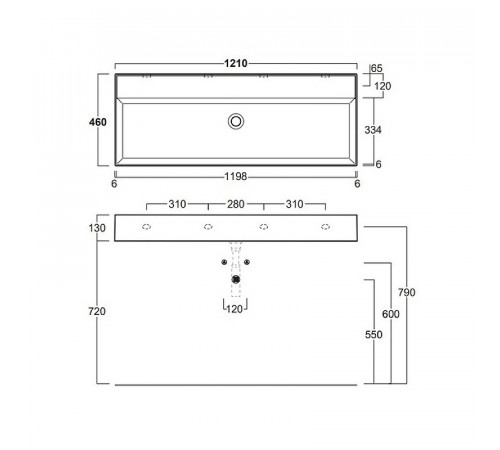 Раковина Simas Agile 121 AG121 bi*0 Белая