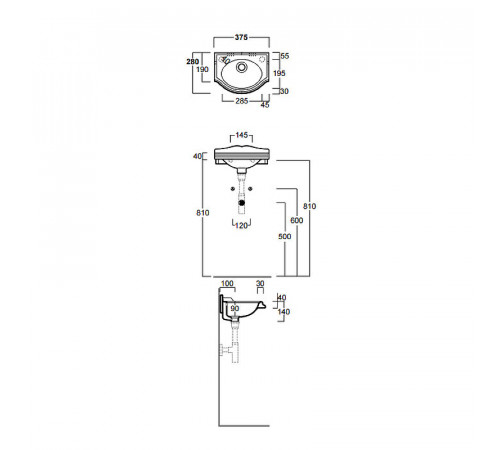 Раковина Simas Arcade 37 AR035bi*1dx Белая