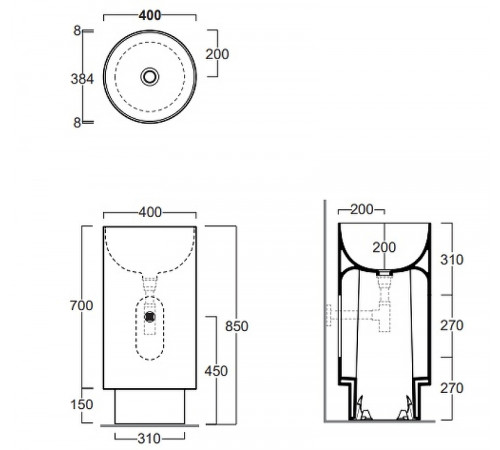 Раковина Simas Po-Mo 40 PO08bi Белая