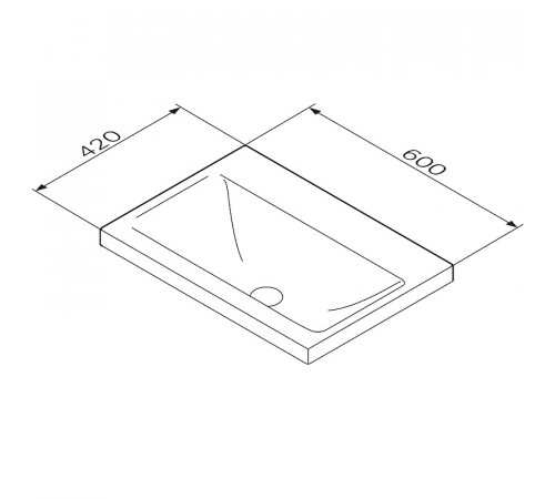 Раковина AM.PM Gem 60 M90WCC0602BM Черная матовая