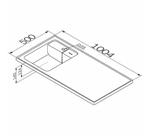 Раковина AM.PM X-Joy 100 L M85AWPL1001WG на стиральную машину Белая