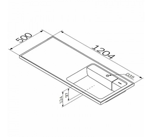 Раковина AM.PM X-Joy 120 R M85AWPR1201WG на стиральную машину Белая