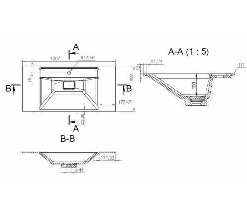 Раковина AM.PM Inspire V2.0 100 M50AWPX1001WG Белая