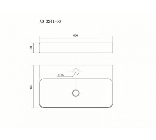 Раковина Aquatek 60 AQ3241-00 Белая