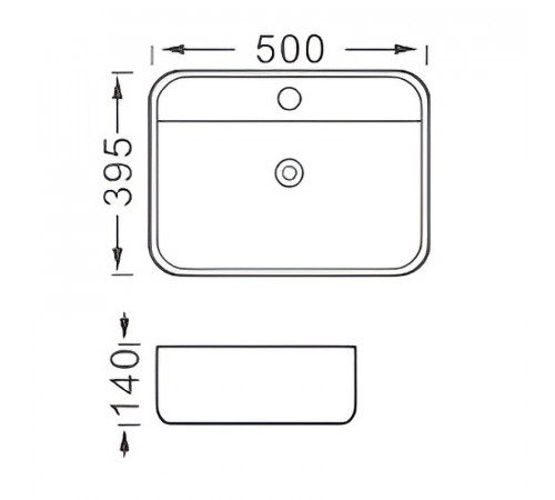 Раковина Aquatek Вега 50 AQ5506-MB Черная матовая