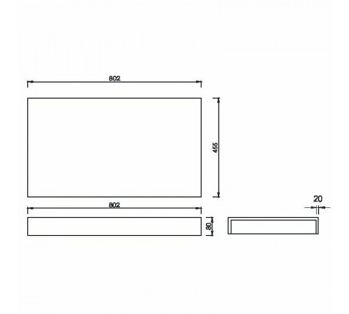 Столешница под раковину Boheme Armadi Art Flat 80 869-080 Белая