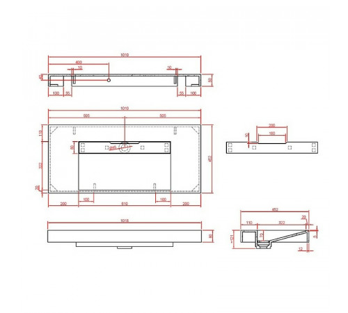 Раковина Boheme Armadi Art Flat 100 859-100-CLCT Белый мрамор