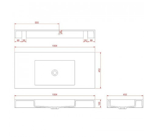 Раковина Boheme Armadi Art Flat 100 888-100 Белая матовая