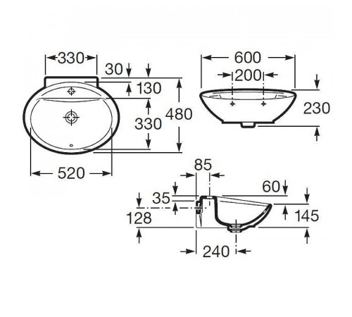 Раковина Roca Fontana 60 327877000 Белая