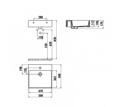 Раковина Creavit Next 50 NX256-00CB00E-NA00 Белая Золото