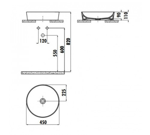 Раковина-чаша Creavit Ultra 45 UL145-00CB00E-0000 Белая