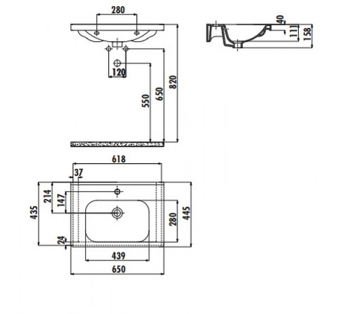 Раковина Creavit Eksen 65 EK065-00CB00E-0000 Белая