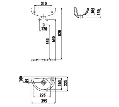 Раковина Creavit Trend 40 TP040-00CB00E-0000 Белая