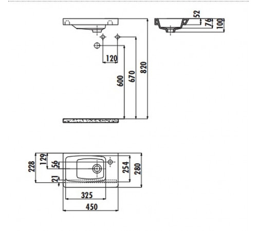 Раковина Creavit Memory 45 MY045-00CB00E-0000 Белая