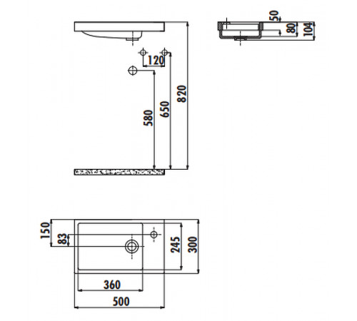 Раковина Creavit Elmas 50 TP026-00CB00E-0000 Белая