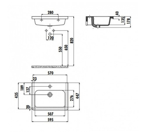 Раковина Creavit Ipek 60 IP060-00CB00E-0000 Белая