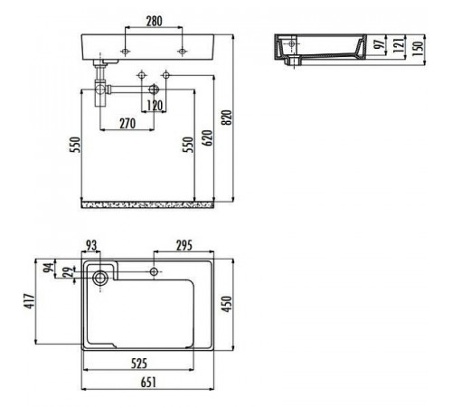 Раковина Creavit Arya 65 AR065-00CB00E-0000 Белая