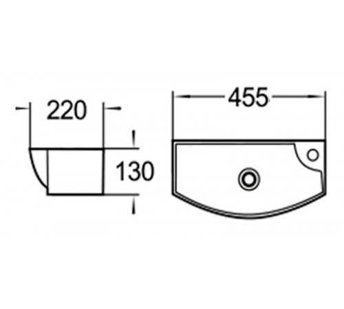 Раковина SantiLine SL-2013LMB 46 Черная матовая