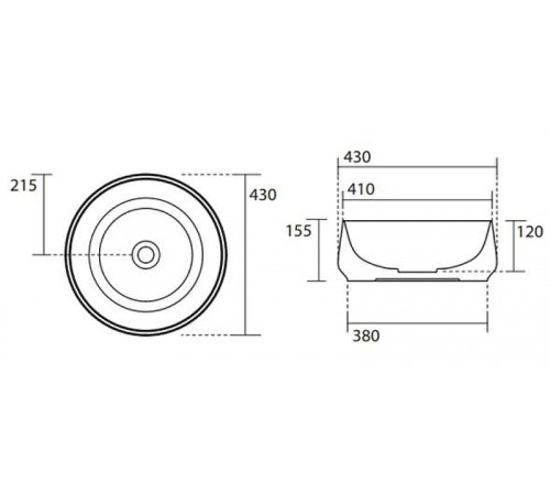 Раковина-чаша Kerasan F10 43 460481 Коричневый орех матовый