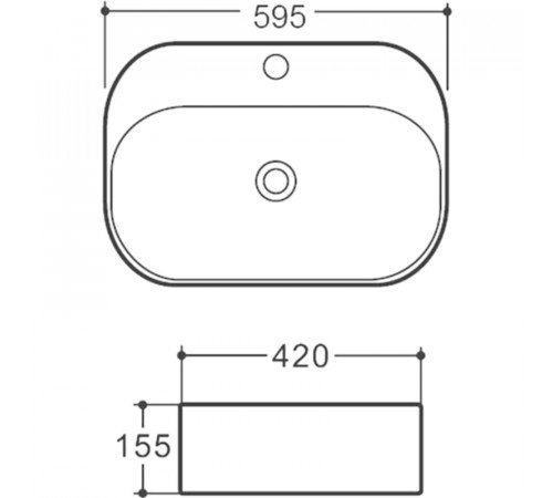 Раковина Vincea 59 VBS-306 Белая