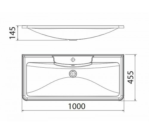 Раковина BelBagno 100 BB1000/455-LV-MR-ALR Белая