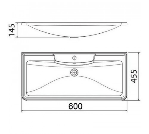 Раковина BelBagno 60 BB600/455-LV-MR-ALR Белая