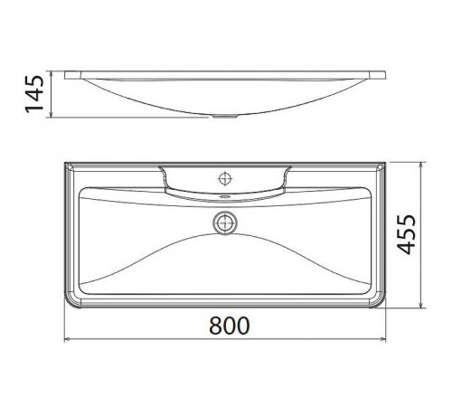 Раковина BelBagno 80 BB800/455-LV-MR-ALR Белая