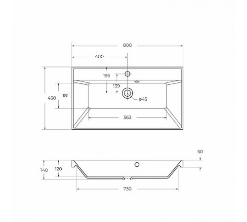 Раковина BelBagno 80 BB800/450-LV-ART-AST-NERO Черная матовая