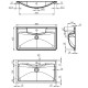 Раковина BelBagno 80 BB800/455-LV-ART-ALR-NERO Черная матовая