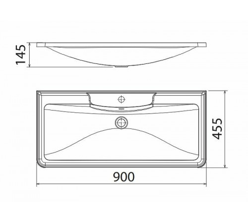 Раковина BelBagno 90 BB900/455-LV-MR-ALR Белая