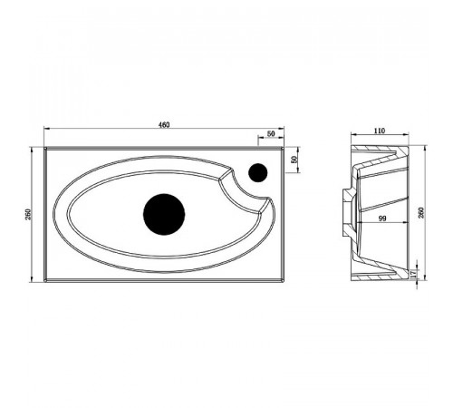 Раковина BelBagno Pietra Mini 46 BB-460-PM-LVB Белая