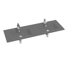 Раковина Jacob Delafon Sherwood 140 EB2100-DD2 двойная Серая