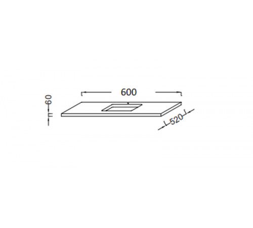 Столешница под раковину Jacob Delafon Parallel 60 EB53-0600-E10 Квебекский дуб