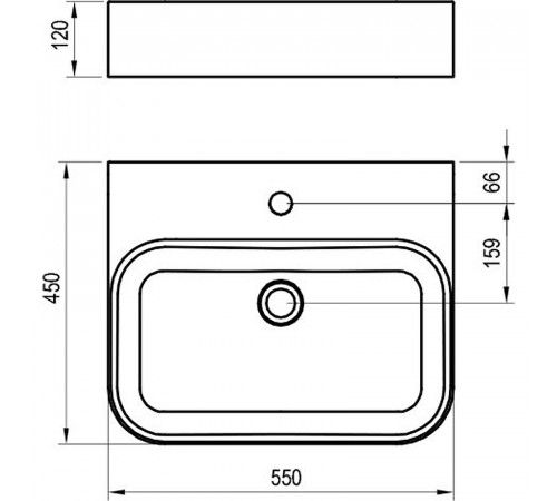 Раковина Ravak Ceramic Slim Wall R 55 XJX01155006 Белая