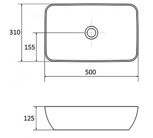 Раковина-чаша Ravak Uni Slim 50 XJX01150001 Белая