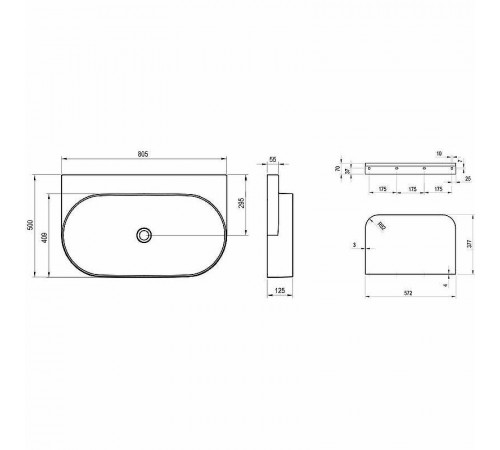 Раковина Ravak Yard 80 XJX01080000 Белая