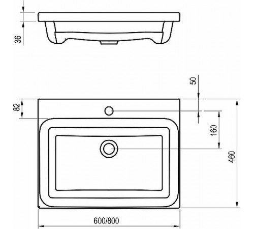 Раковина Ravak Comfort 60 XJX01260001 Белая