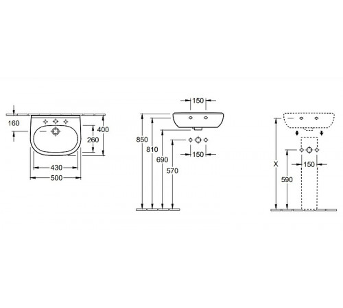 Раковина Villeroy&Boch O.Novo 50 53605001 Альпийский белый