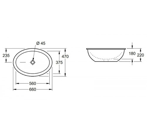 Раковина Villeroy&Boch Loop & Friends 66 616130R1 Альпийский белый