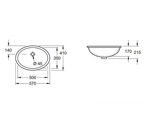 Раковина Villeroy&Boch Evana 57 61470001 Альпийский белый