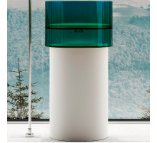 Раковина Abber Kristall 45 AT2701White-Aquamarin-H Белая Бирюзовая