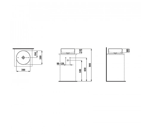 Раковина-чаша Laufen Living 37 8.1143.5.000.112.1 Белая