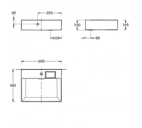 Раковина Kerama Marazzi Logica 60 LO.wb.60.1 Белая глянцевая