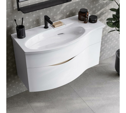 Раковина Kerama Marazzi Riva 100 L RV.wb.100Lh Белая глянцевая