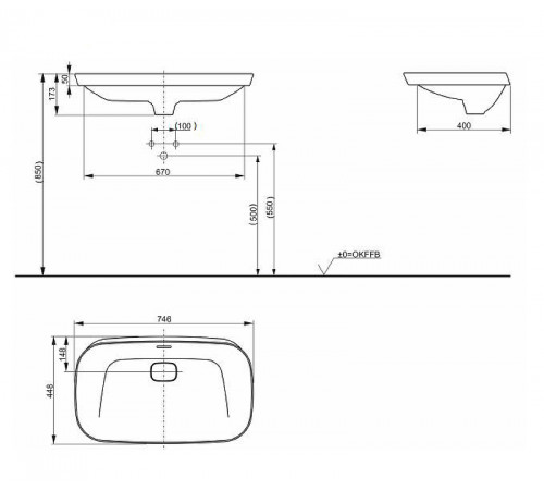 Раковина Toto Neorest 75 LW3717HY#XW Белая