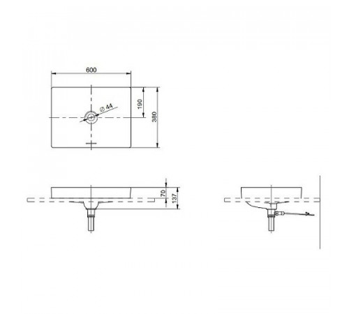 Раковина Toto TR 60 L4716RE#XW Белая