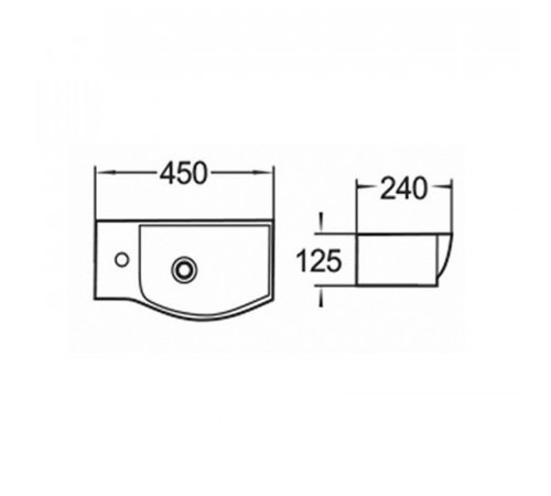 Раковина Comforty 45 R 7947BR 00004150355 Белая