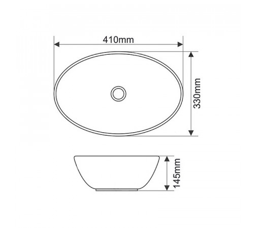 Раковина-чаша Comforty 41 7138BW 00004148154 Черная Белая