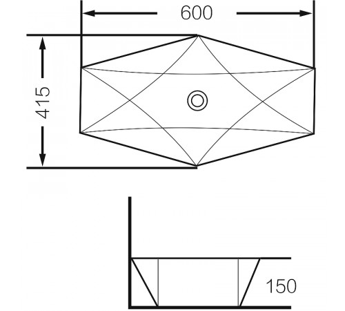 Раковина-чаша Grossman 60 GR-3030 Белая